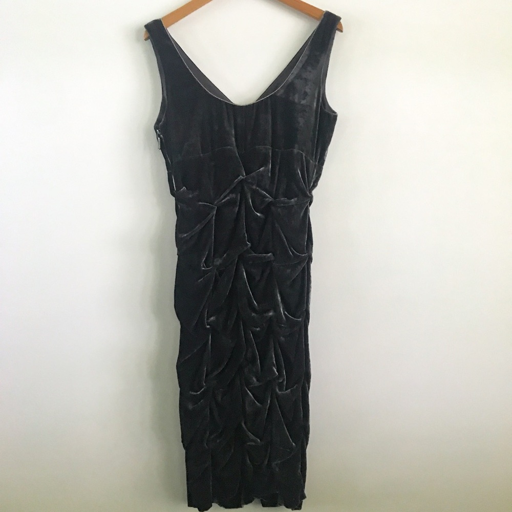Nicole Miller Crushed Velvet Dress